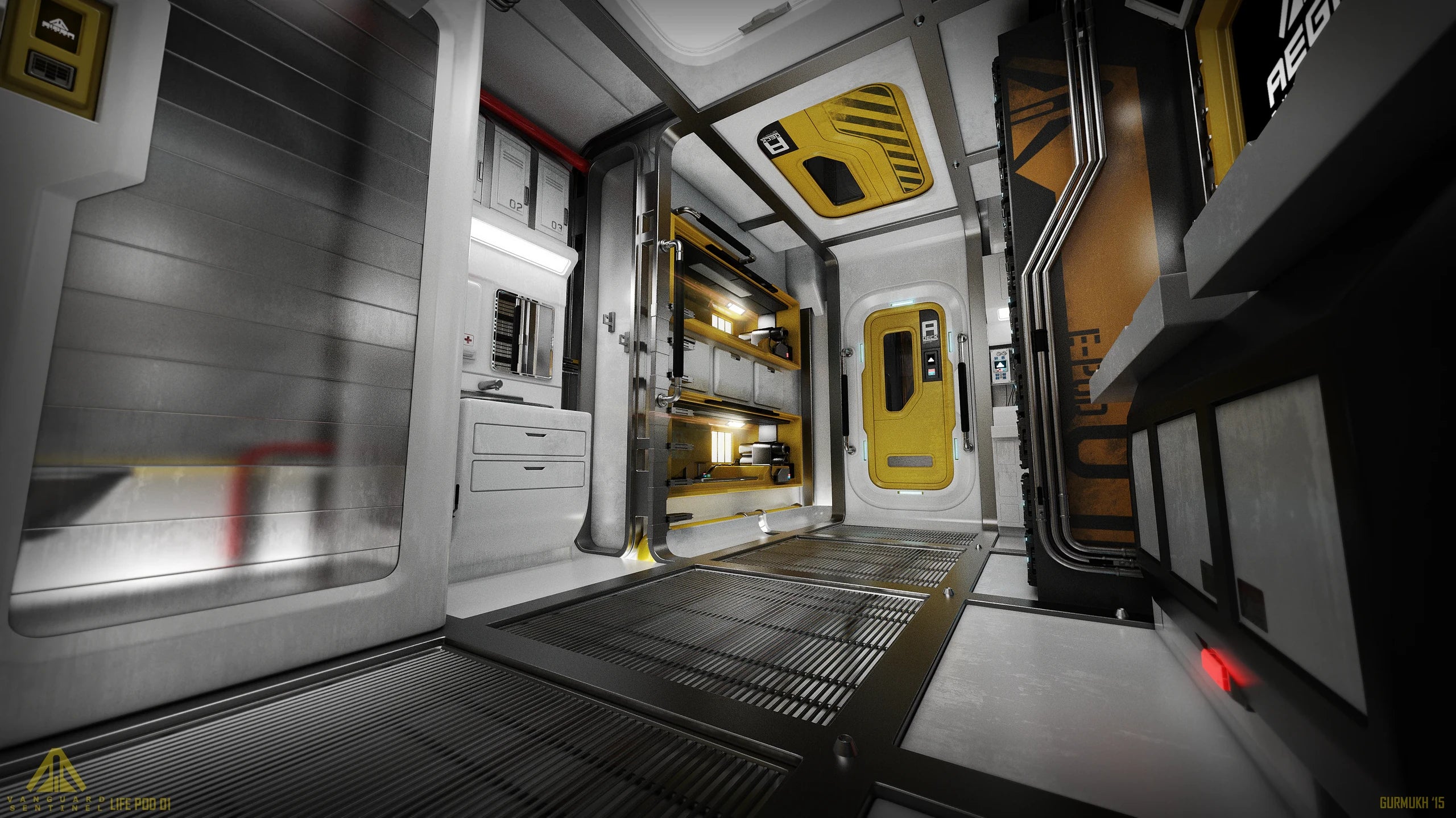 The concept art of Aegis Vanguard Sentinel