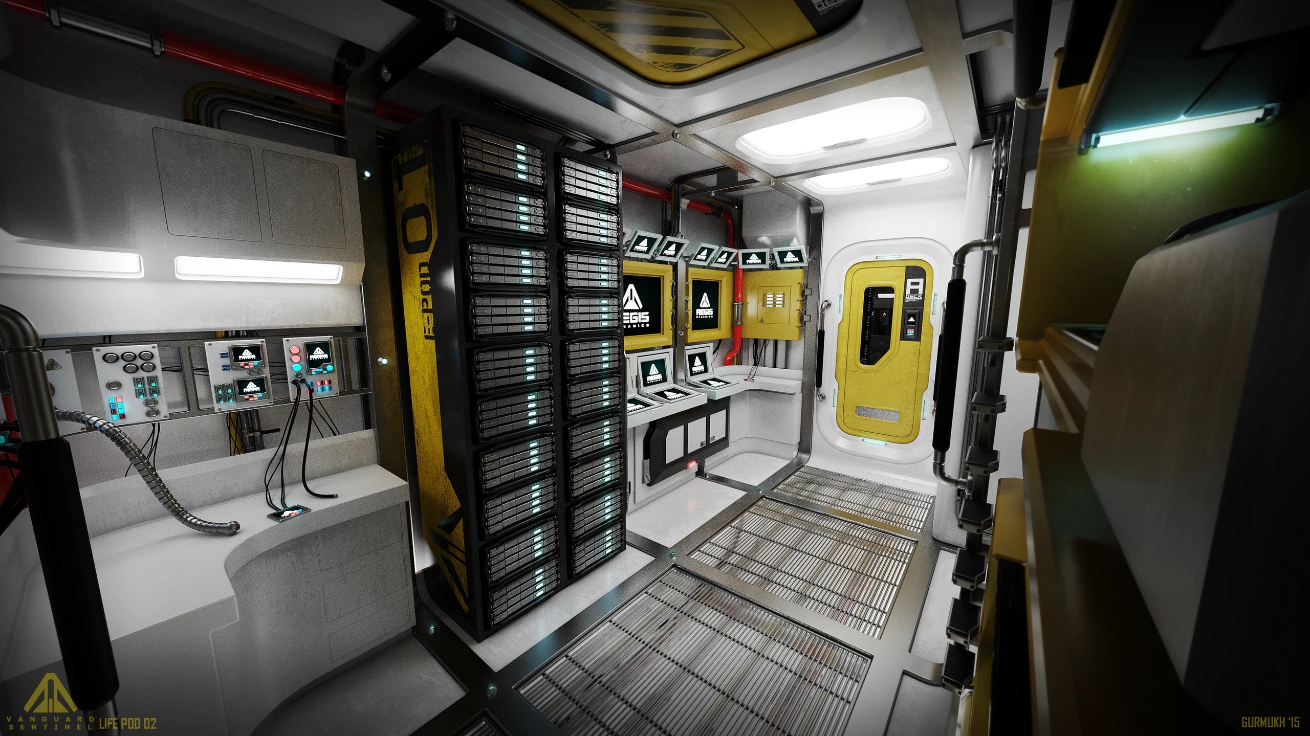 The concept art of Aegis Vanguard Sentinel