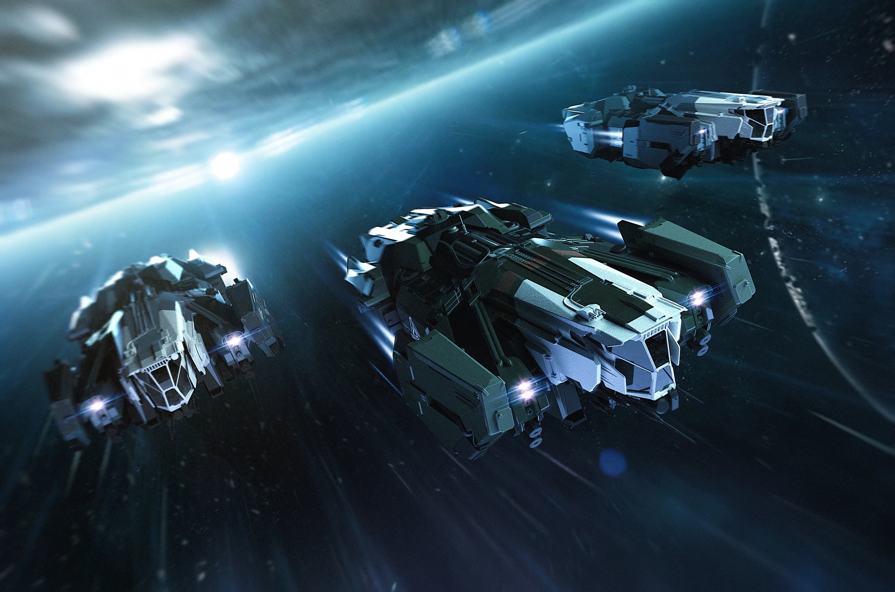 Concept art of the Vulcan being assembled