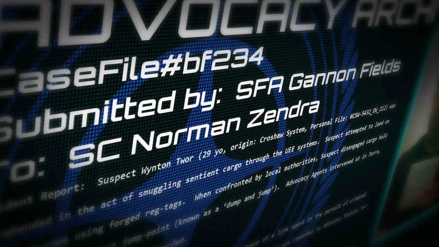 Comm-Link: Advocacy Case File - Twor, Wynton - Smuggler