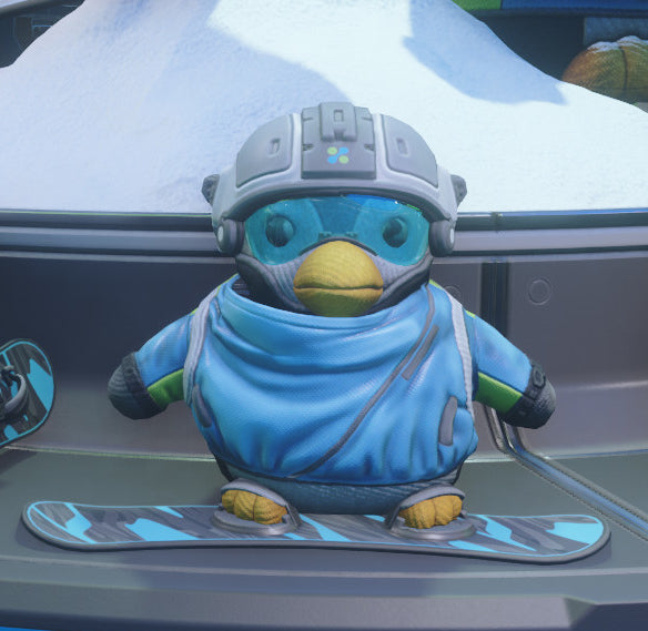 Pico the Penguin Plushie (on snowboard)