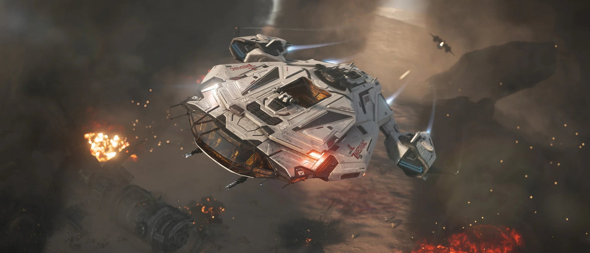 Apollo Medivac - flying over crash site in Star Citizen