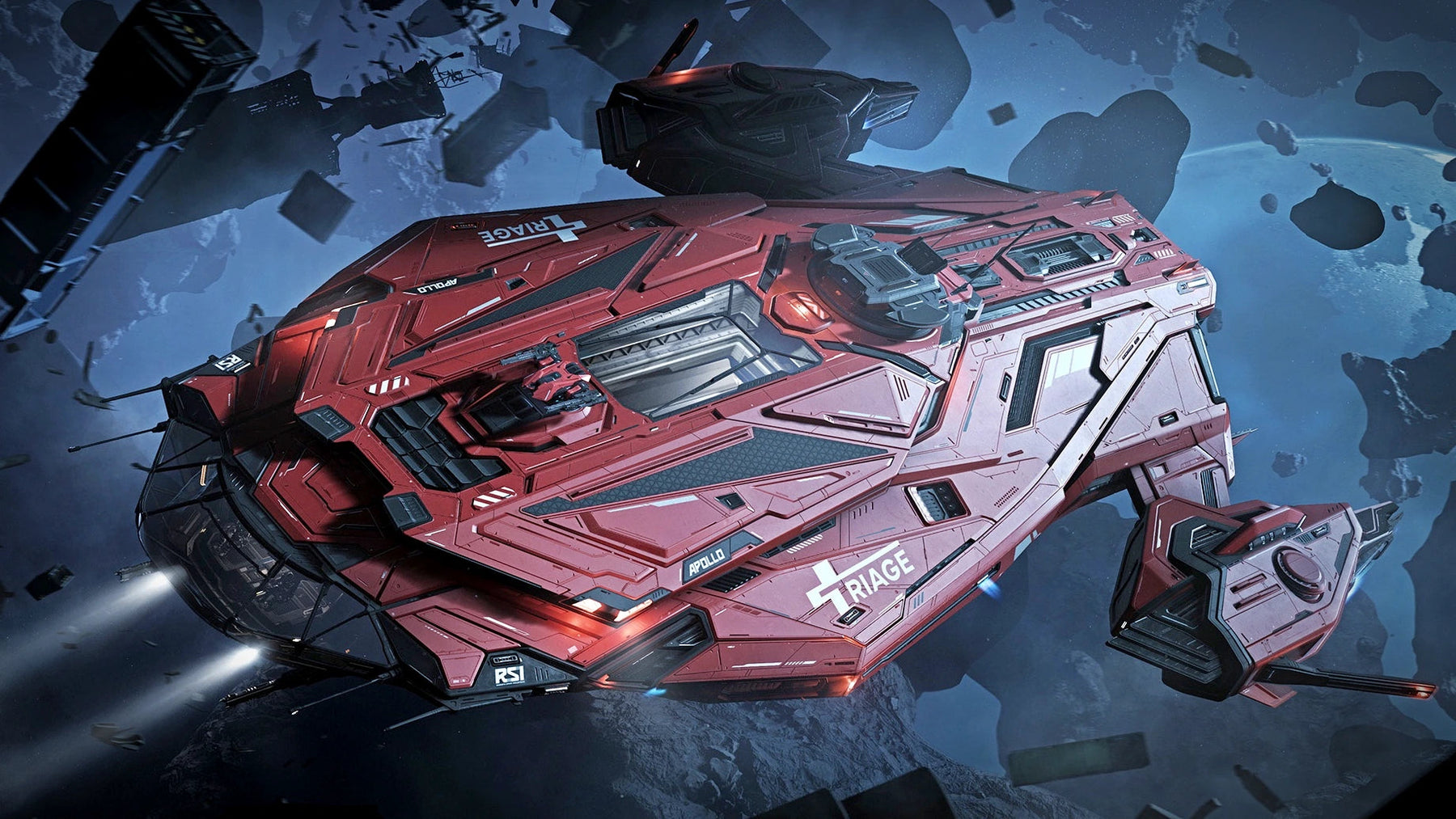 Apollo Triage - searching in debris field in Star Citizen