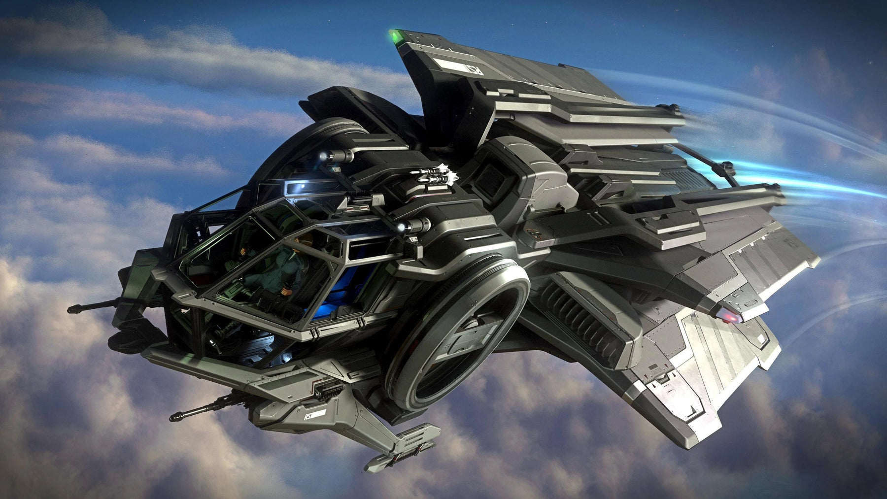 Aurora ES - flying over clouds - Crop in Star Citizen