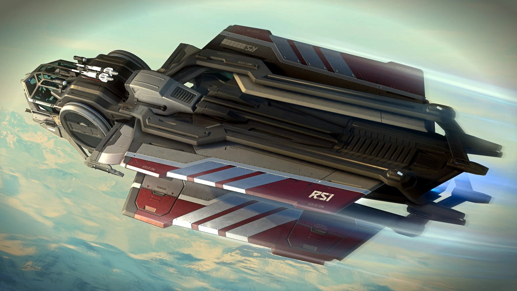 Aurora LX - flying over clouds - Crop in Star Citizen
