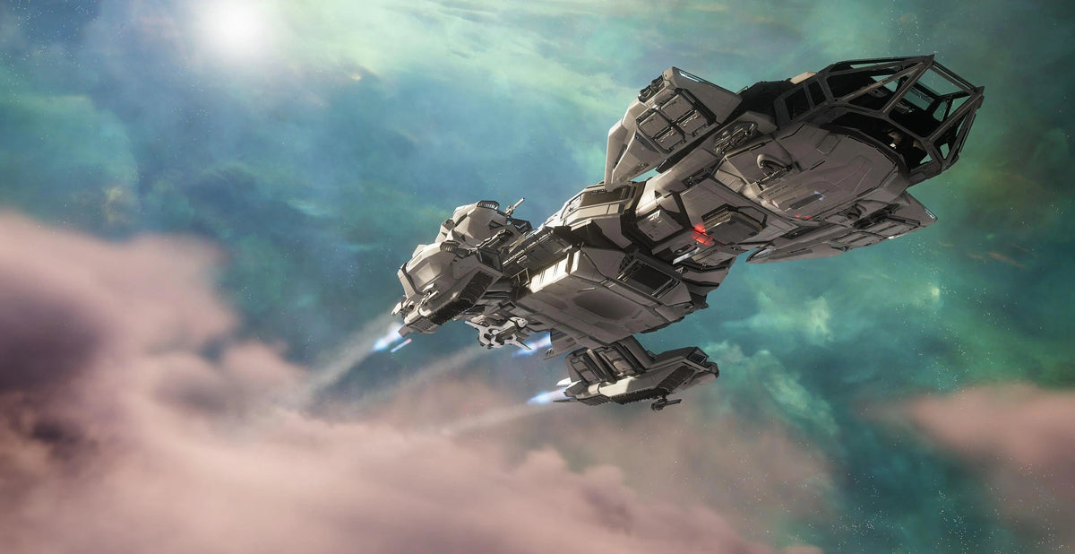 Constellation Phoenix - flying through nebula in Star Citizen