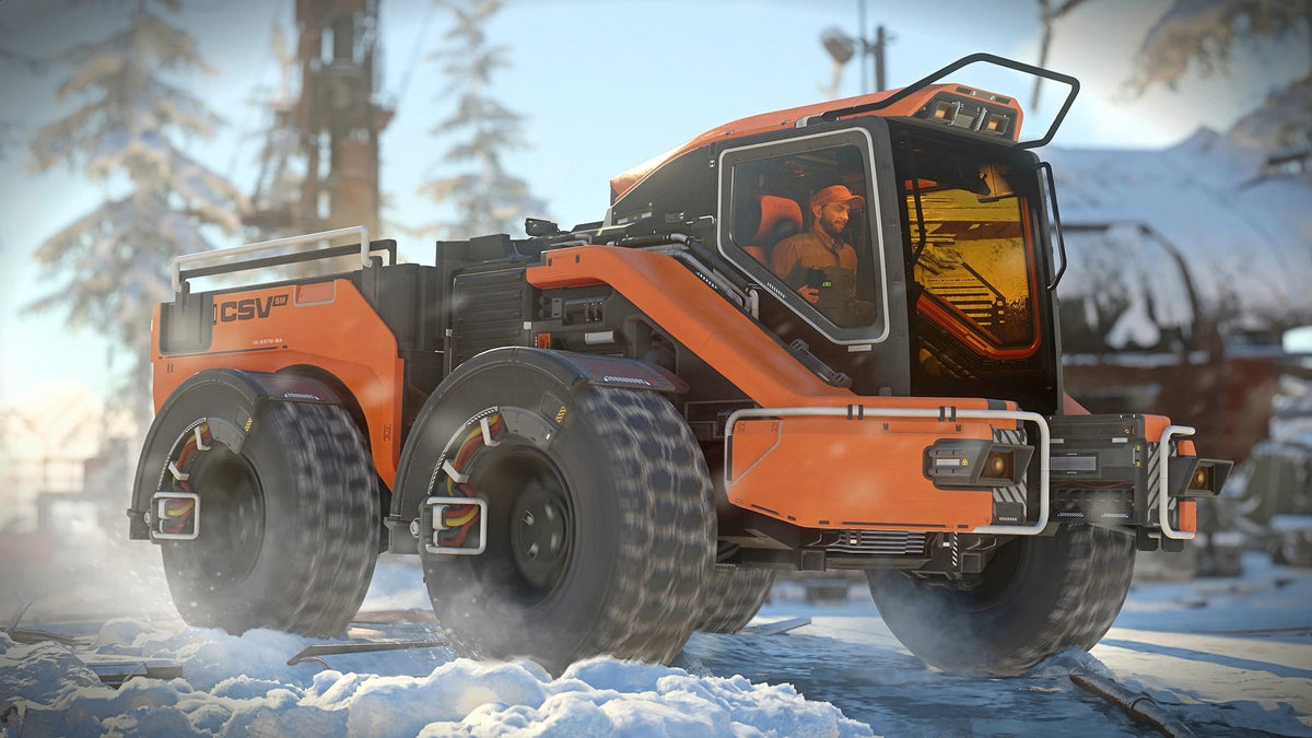 CSV-SM - driving through snowy outpost in Star Citizen