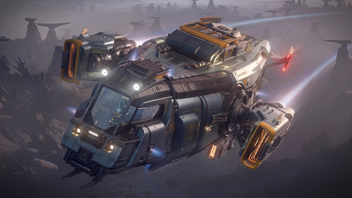 Cutter Rambler - flying over valley - Cut in Star Citizen