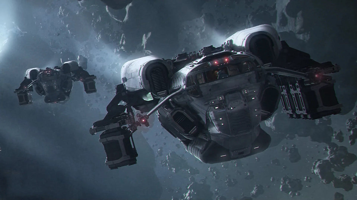 Expanse - x2 flying through debris field - Front in Star Citizen