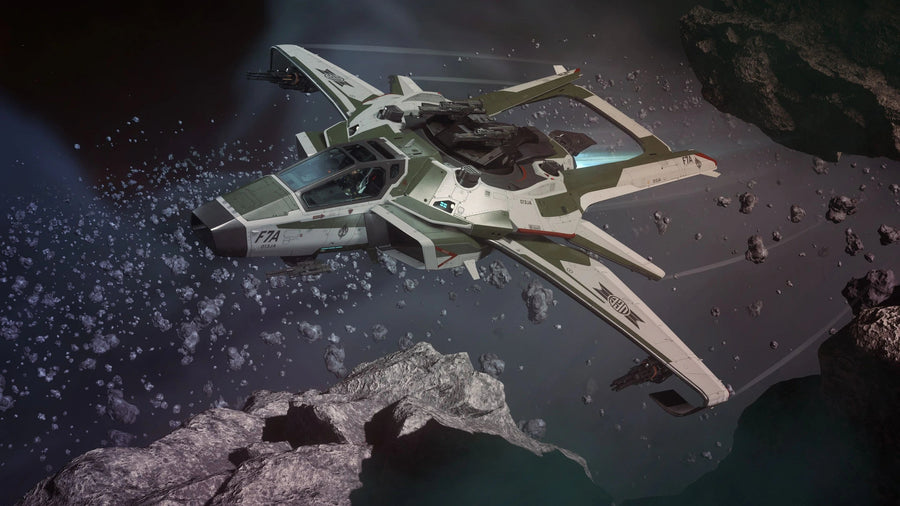 F7A Hornet MK II - F7A MkII - Flying through debris field in Star Citizen
