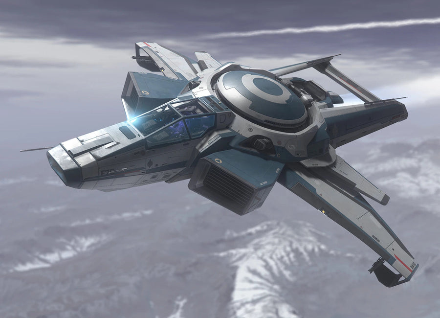 F7C-R Hornet Tracker MK I - F7C-R Tracker flying over mountains in Star Citizen