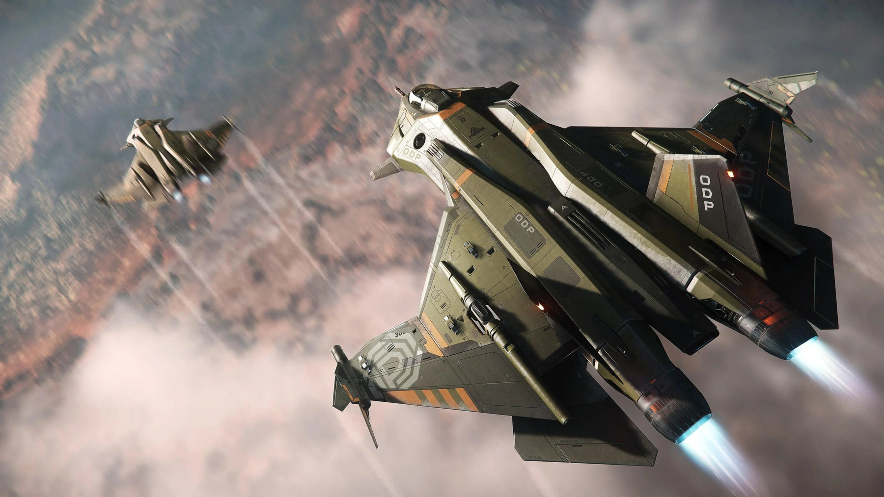 Gladius Valiant - s x2 flying in formation in Star Citizen