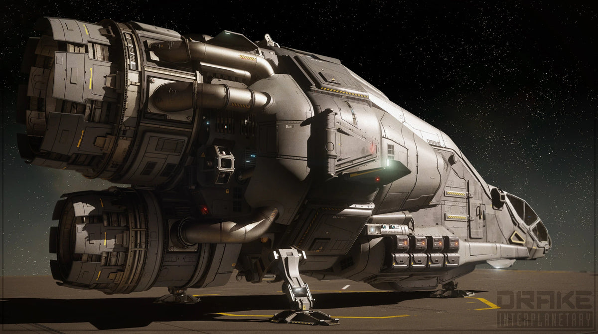 Herald - A Drake Herald landed on a landing platform in Star Citizen