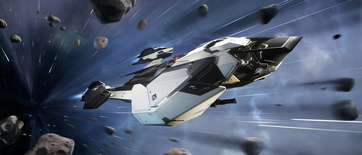 Mantis - Flying through debris field fast - Front Starboard in Star Citizen