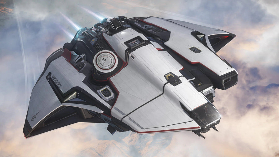 Mercury Star Runner - Mercury - flying over clouds in Star Citizen
