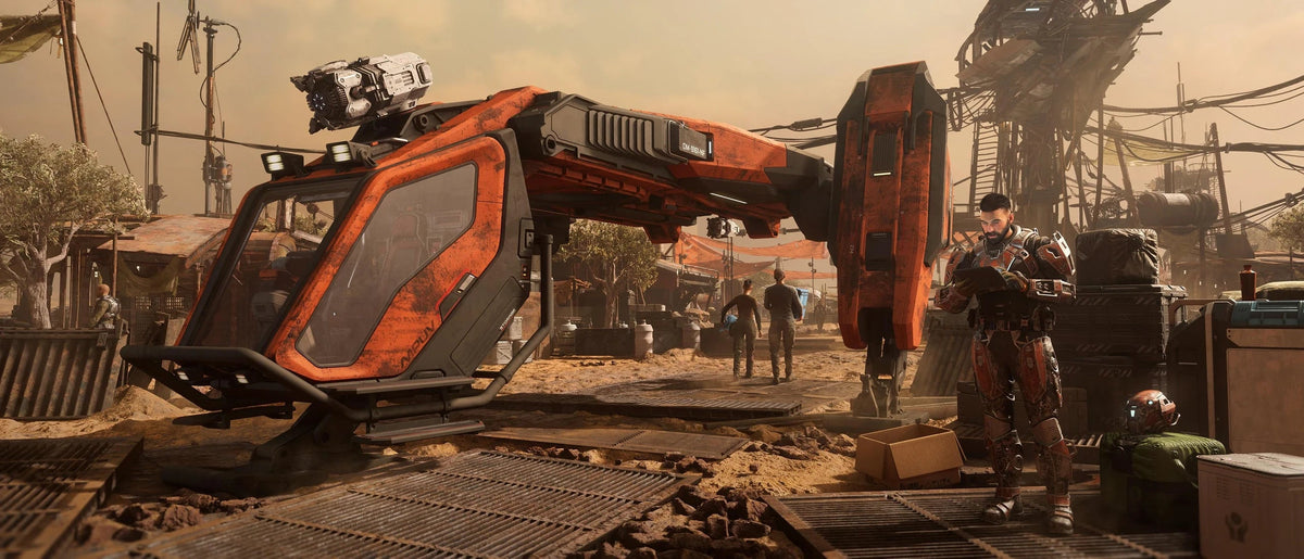 MPUV Tractor - MPUV-1T landed at rusty outpost in Star Citizen