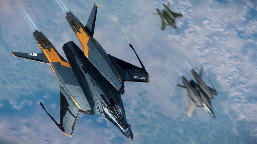 Mustang Beta - flying over world with other Mustangs in Star Citizen