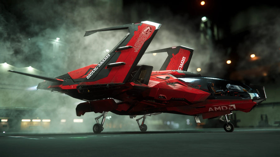 Mustang Omega - in hangar in Star Citizen