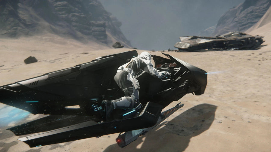 Nox - on Daymar looking at Connie wreck in valley in Star Citizen