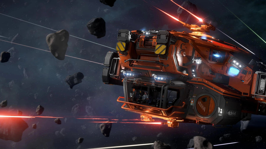 RAFT - Flying through debris field firing weapons in Star Citizen