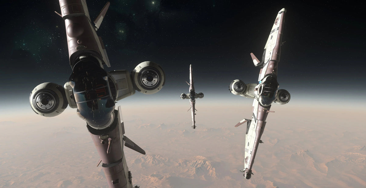 Reliant Sen - Three Reliant Sen flying in formation in Star Citizen