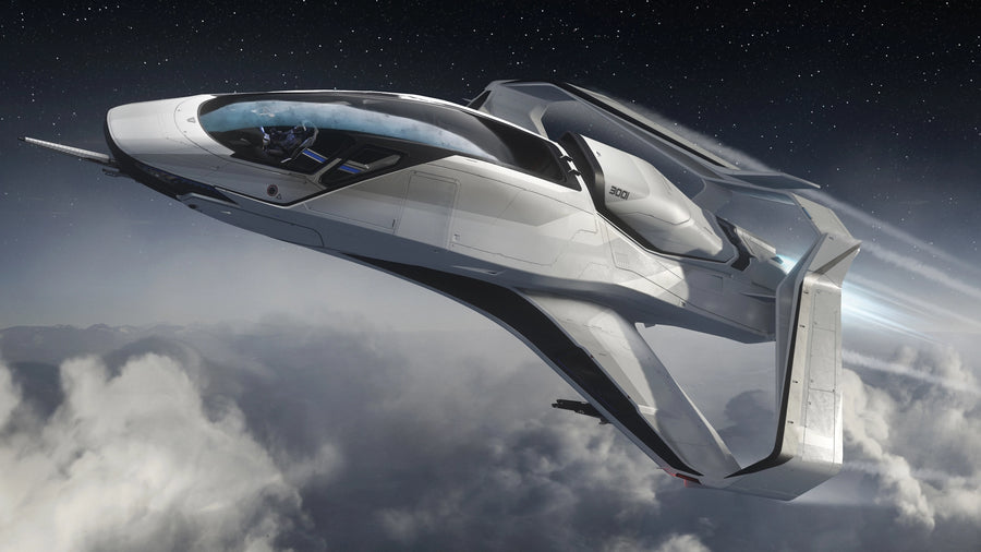 Origin 300i flying above clouds
