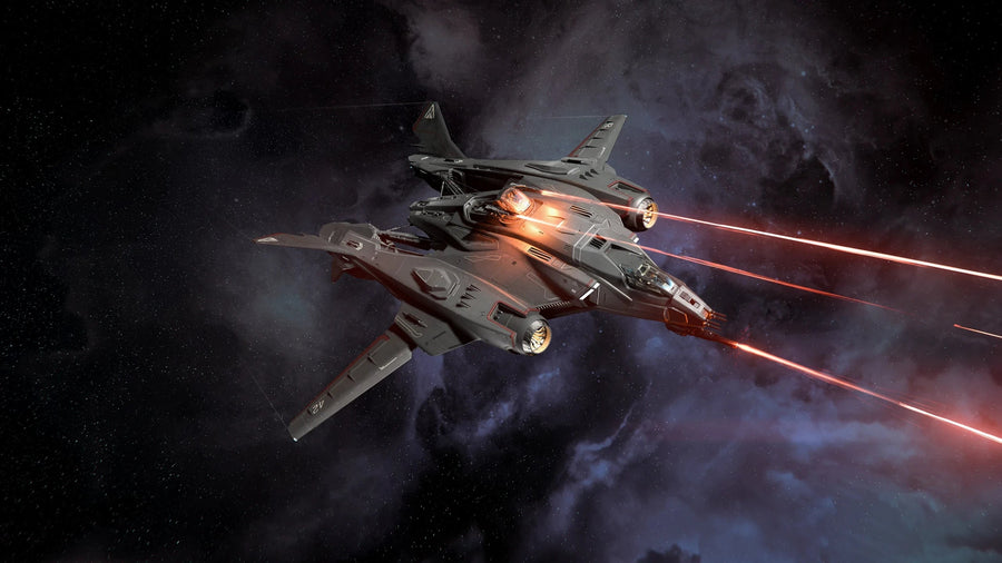Vanguard Warden - mk2 - Firing guns in Star Citizen