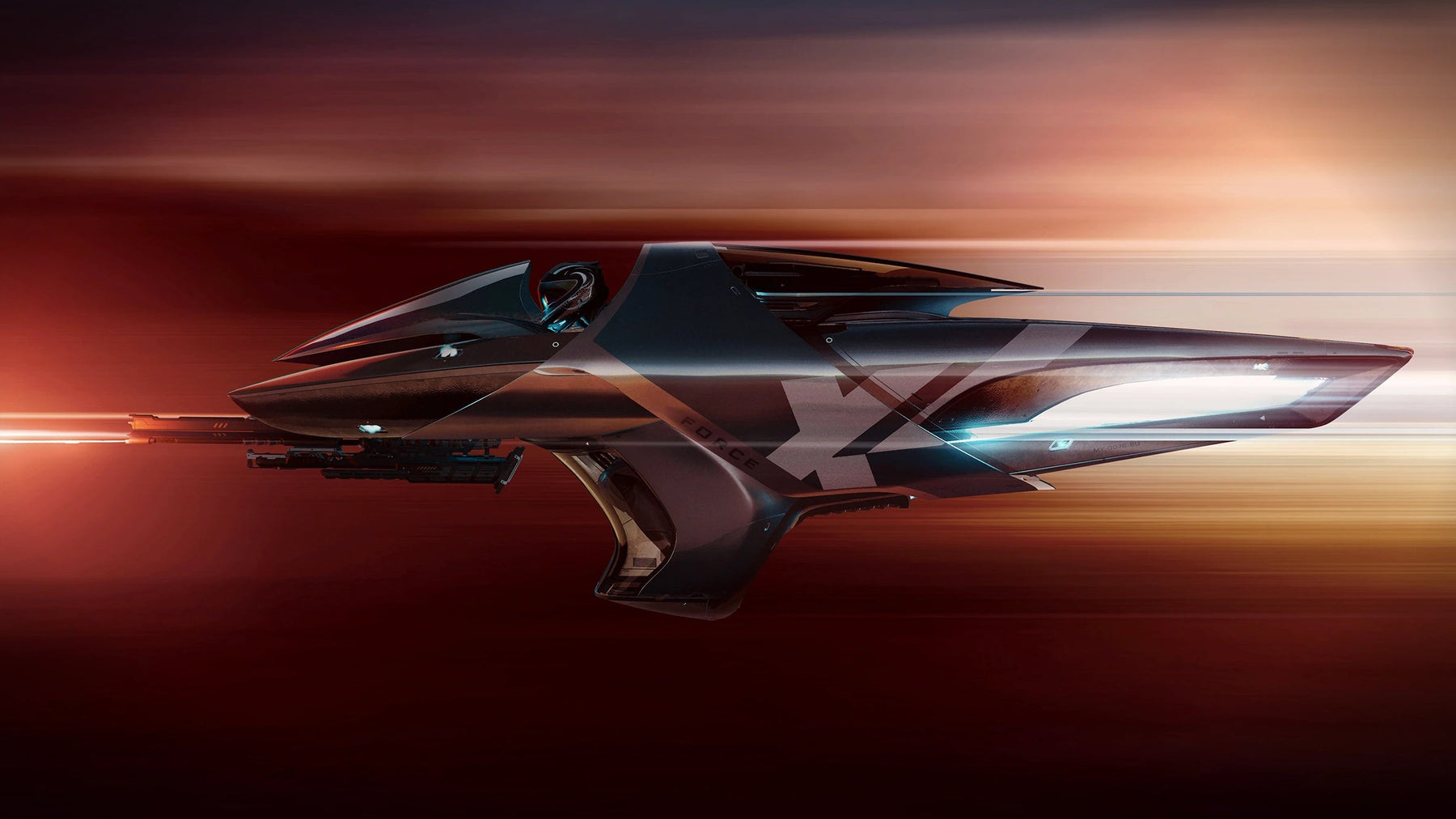 X1 Force - firing weapon moving fast against blurred BG - Cut in Star Citizen
