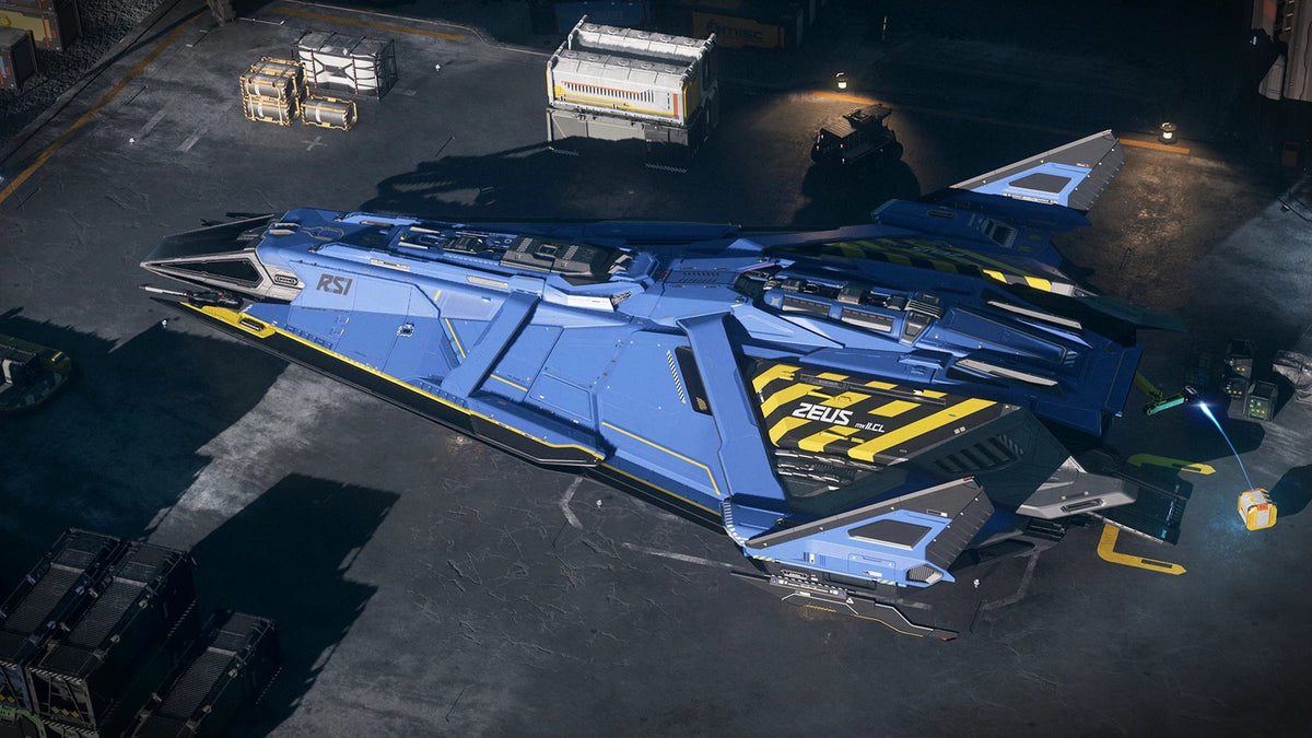 Zeus CL - Zeus mkII CL landed loading cargo in Star Citizen