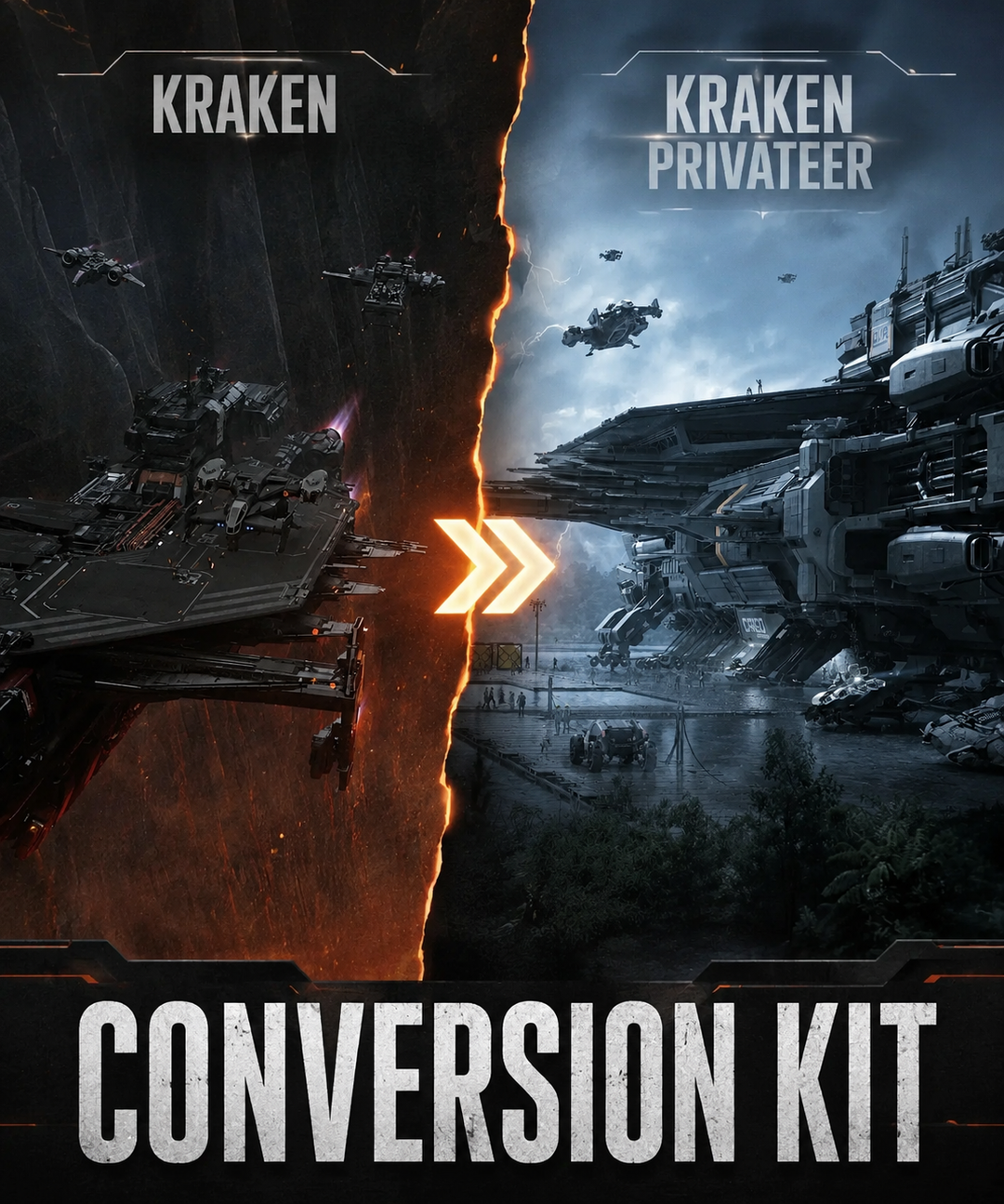 Kraken to Kraken Privateer Conversion Kits