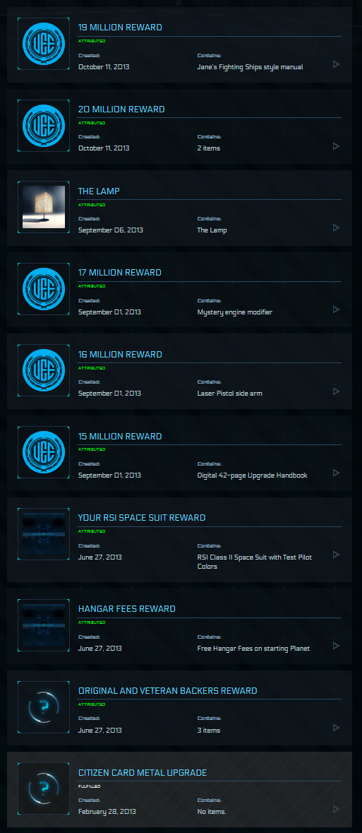 Star Citizen Original Backer Account