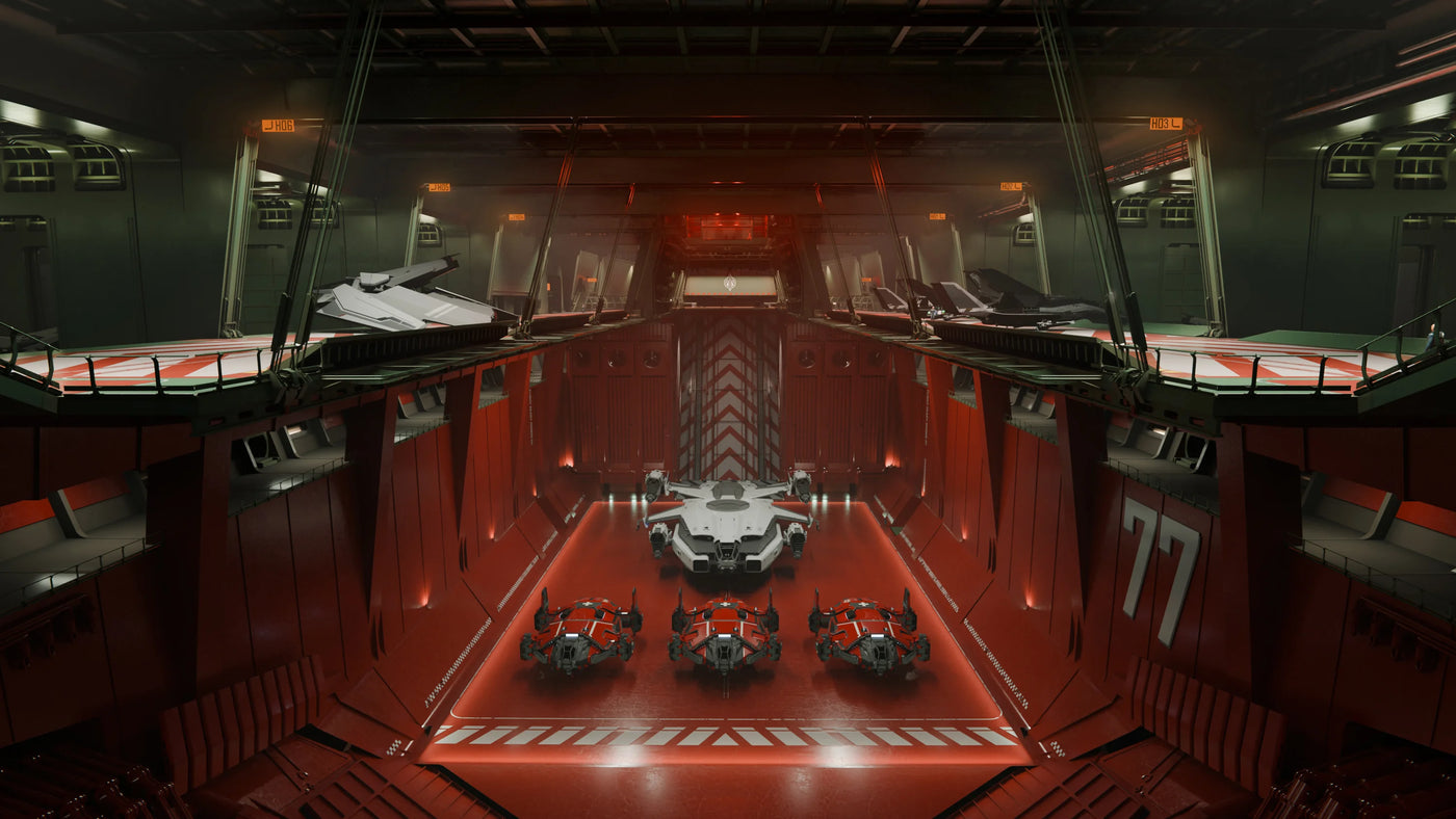 Odin central hangar support craft deployment
