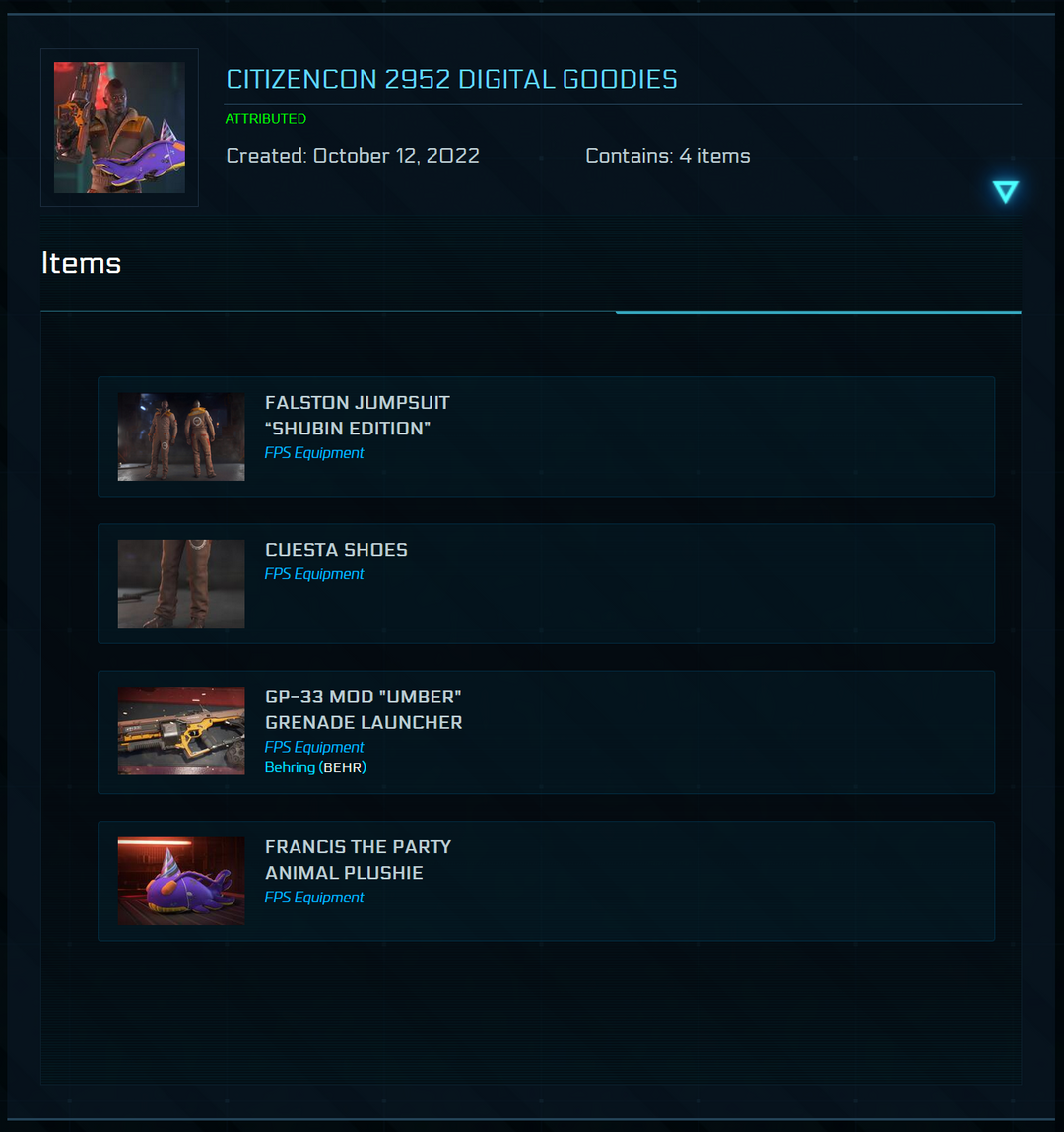 CitizenCon 2952 Digital Goodies Pack