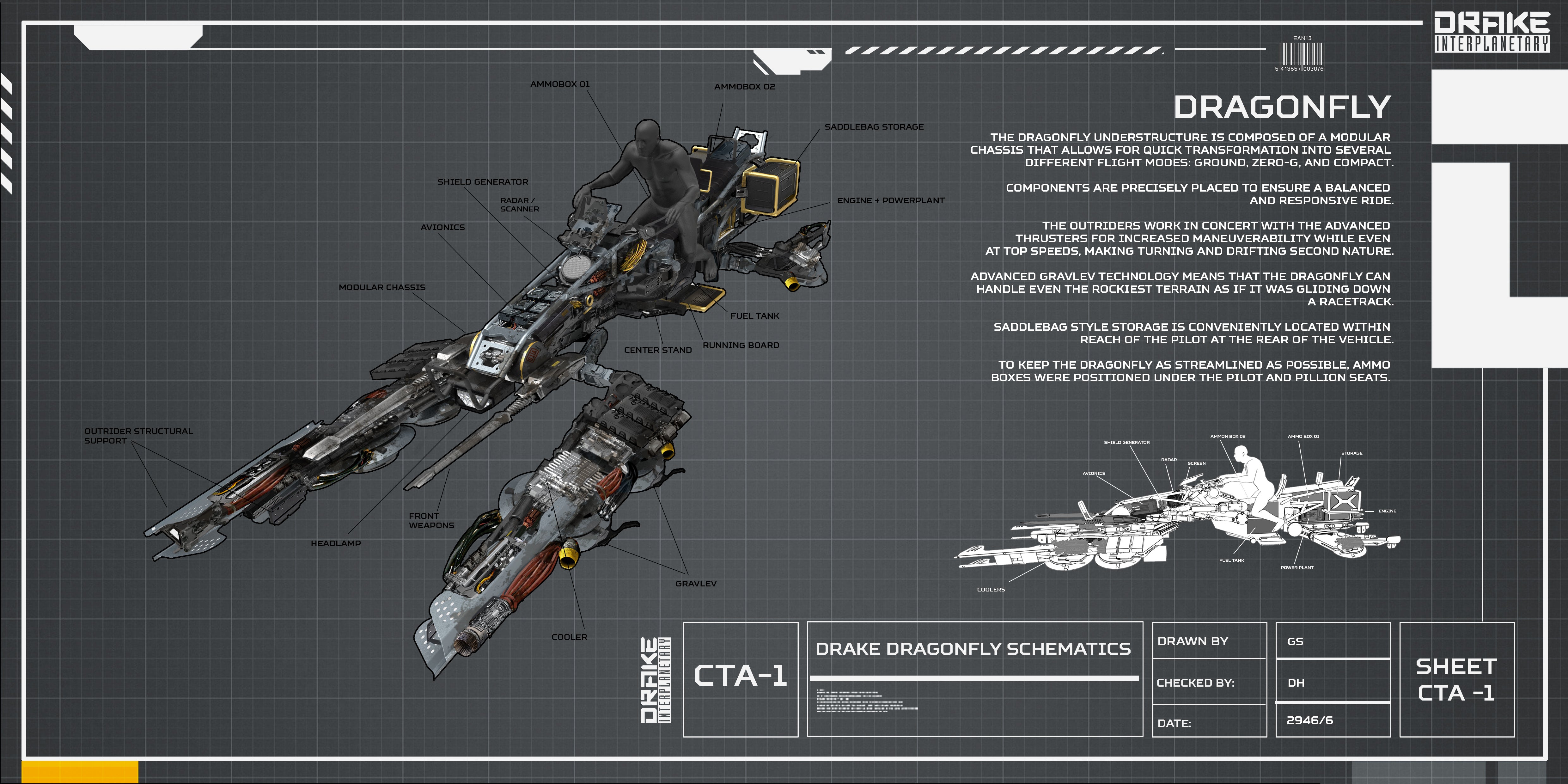 Dragonfly Black - Standalone Vehicle - Star Citizen – The Impound