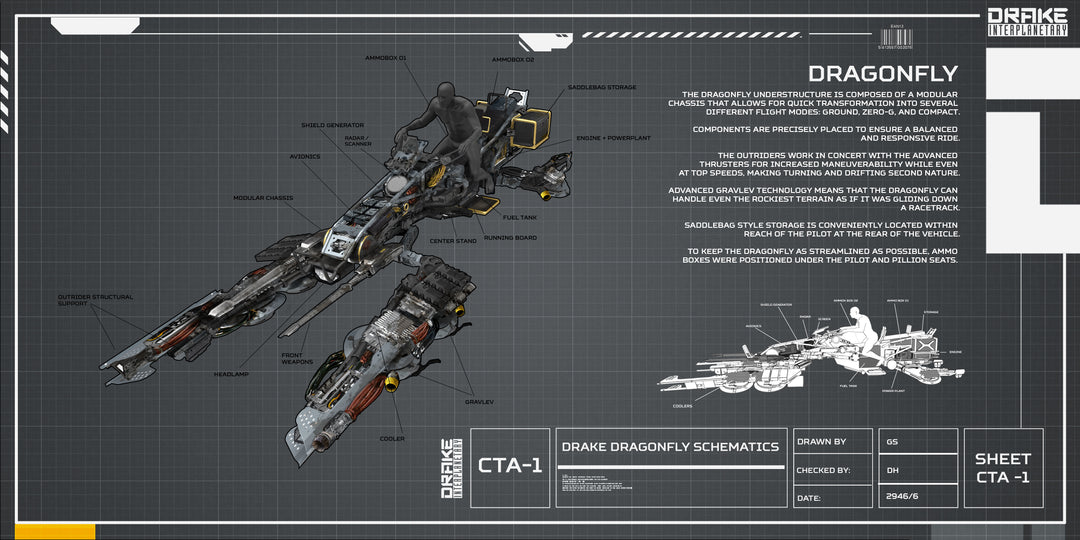 Buy Dragonfly Black - Standalone Vehicle for Star Citizen