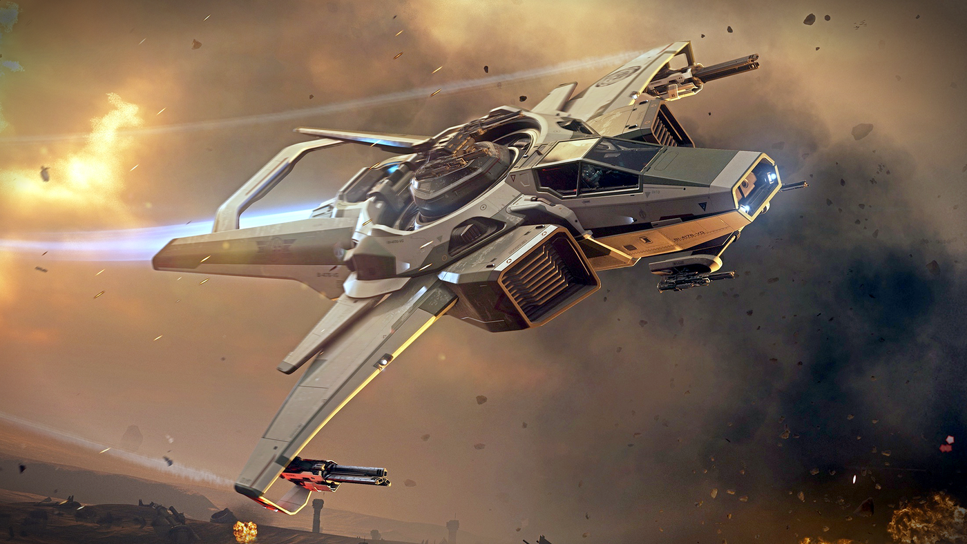 F7A Hornet - F7A MkII - Flying through debris field