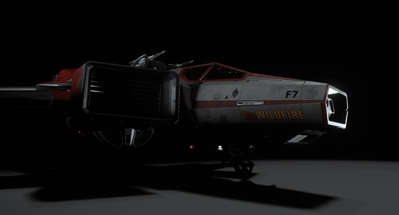 F7C Hornet Wildfire MK I - F7X in flight alongside the 42nd squadron escorting a bomber squadron. Seen in the Squadron 42 gameplay demo during CitizenCon 2024 .