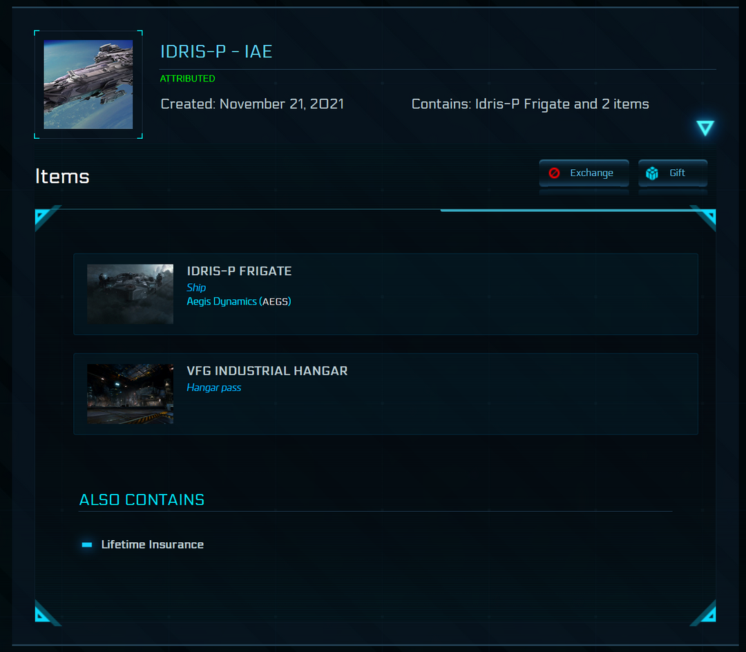 Wing Commander Capital Fleet Account (Idris / Javelin / F8C)