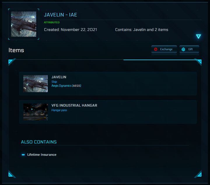 Wing Commander Capital Fleet Account (Idris / Javelin / F8C)