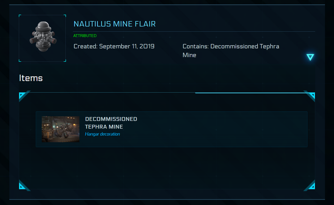 Nautilus Mine Flair (Decommissioned Tephra Mine)