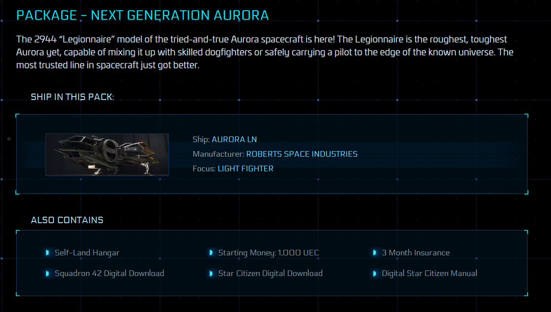 Next Generation Aurora 3M Contents