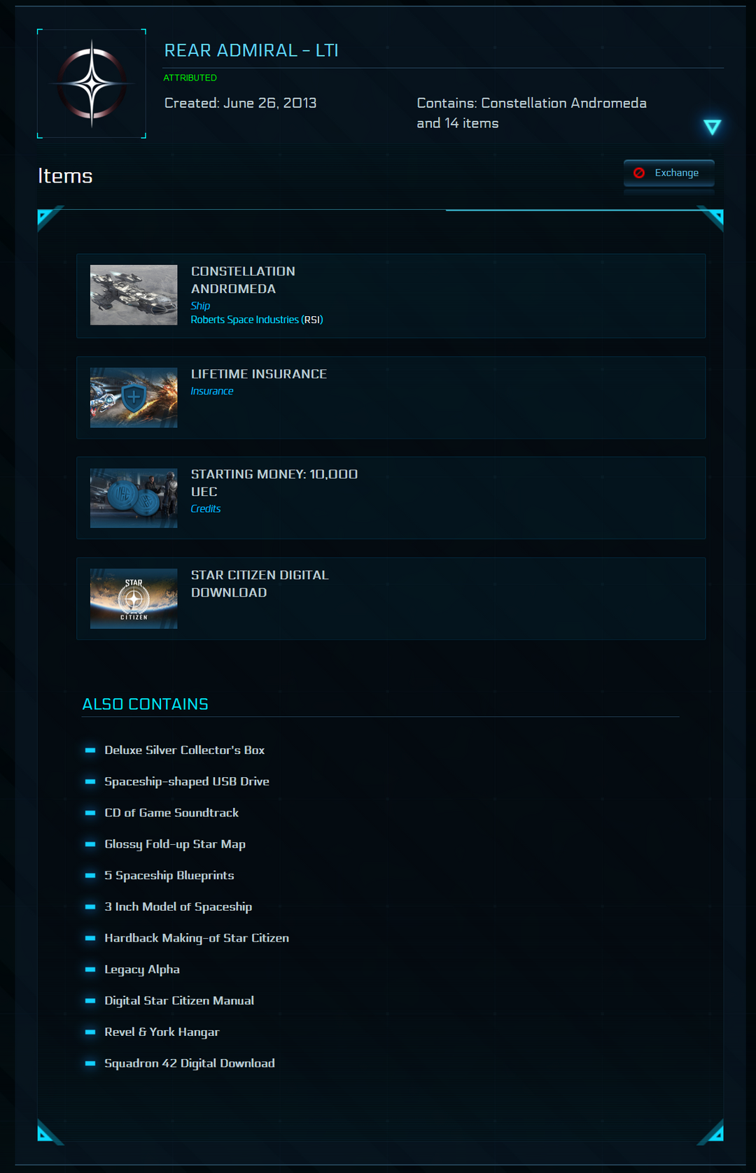 Star Citizen Legatus Navium Account – Dragonfly Star Kitten, Javelin, Kraken Privateer or Armada Pack, Rear Admiral Physical, AMD & Intel Game Packages