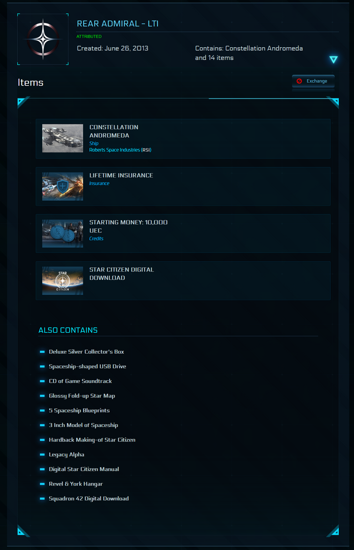 Star Citizen Legatus Navium Account – Dragonfly Star Kitten, Javelin, Kraken Privateer or Armada Pack, Rear Admiral Physical, AMD & Intel Game Packages