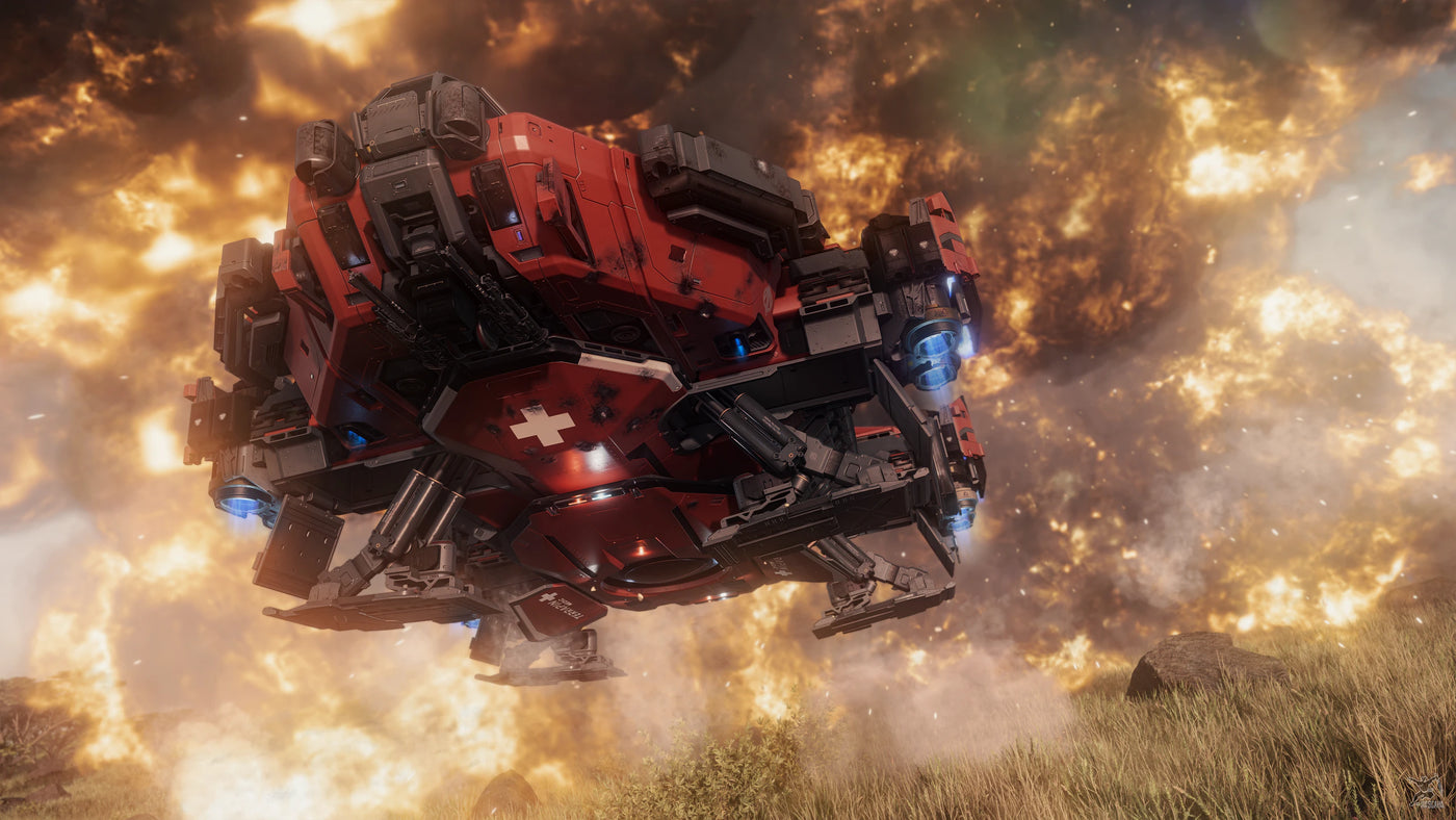 Terrapin Medic x3 flying over battle