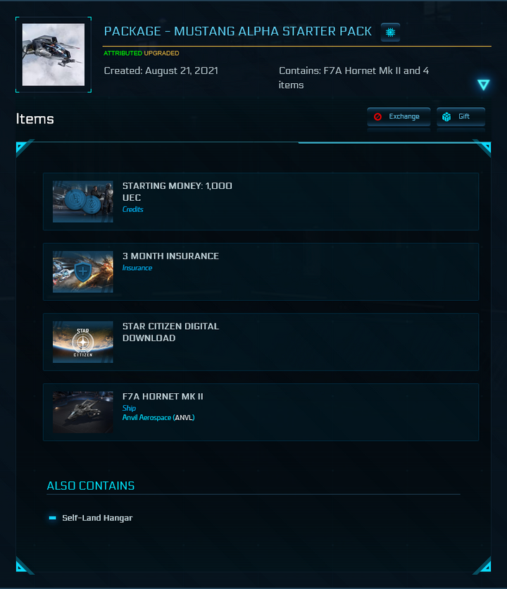 F7A Hornet MK II Game Package