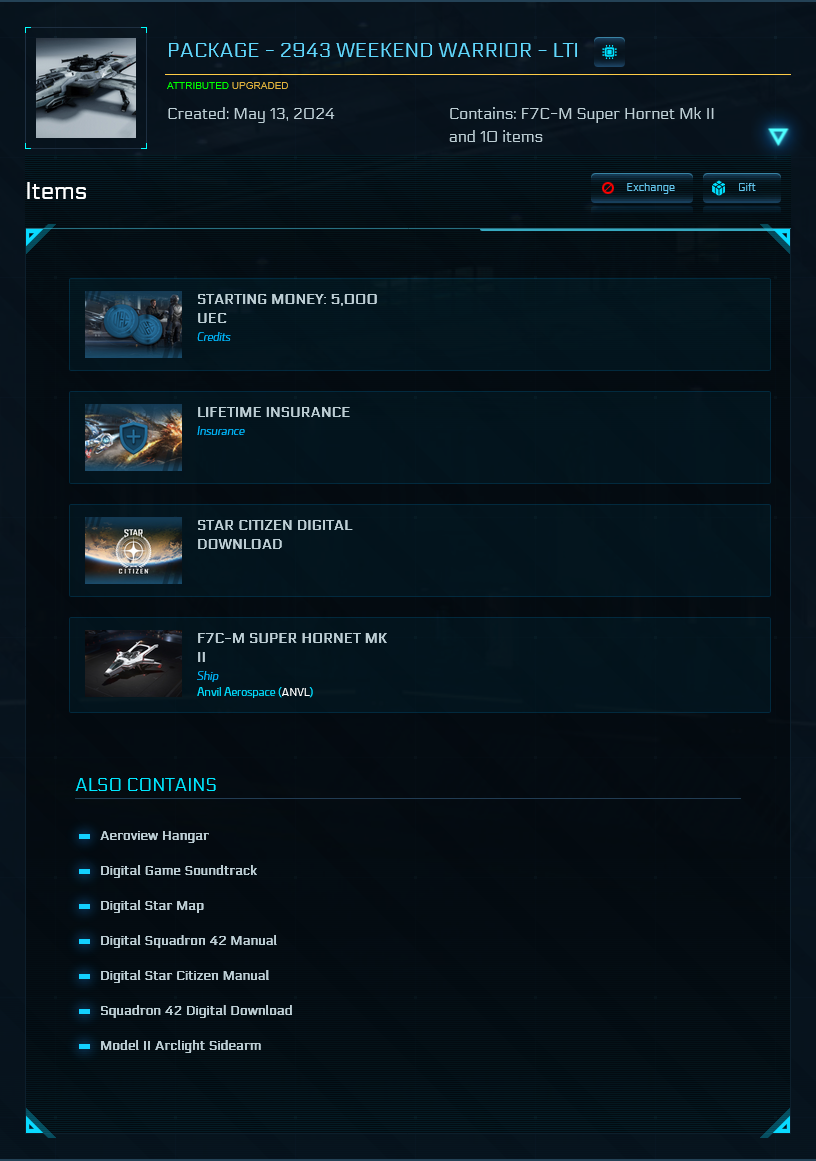 Weekend Warrior upgraded to F7C-M Super Hornet Mk II - Original Concept LTI