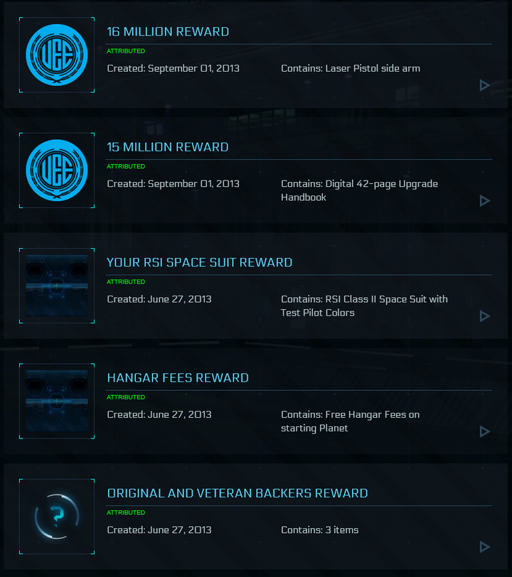 Aegis Idris P / Original Backer Rewards Star Citizen Account