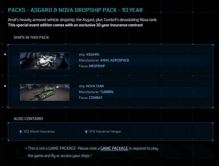 Asgard & Nova Dropship Pack - 10 Years Insurance