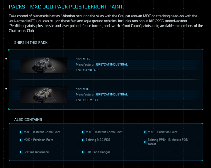 MXC Duo Pack plus Icefront and Perdition Paints (MDC + MTC) - Original Concept LTI