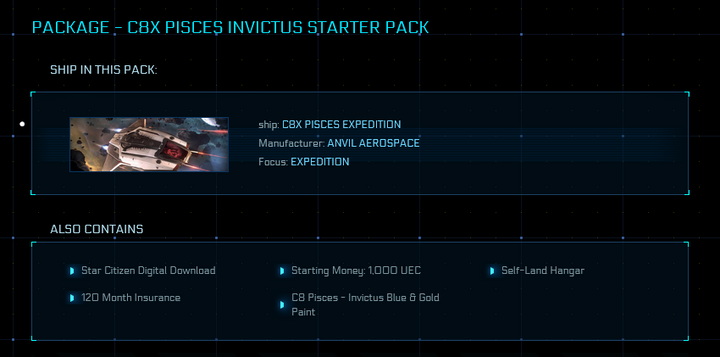 Package - C8X Pisces Invictus Starter Pack - 10 Years Insurance